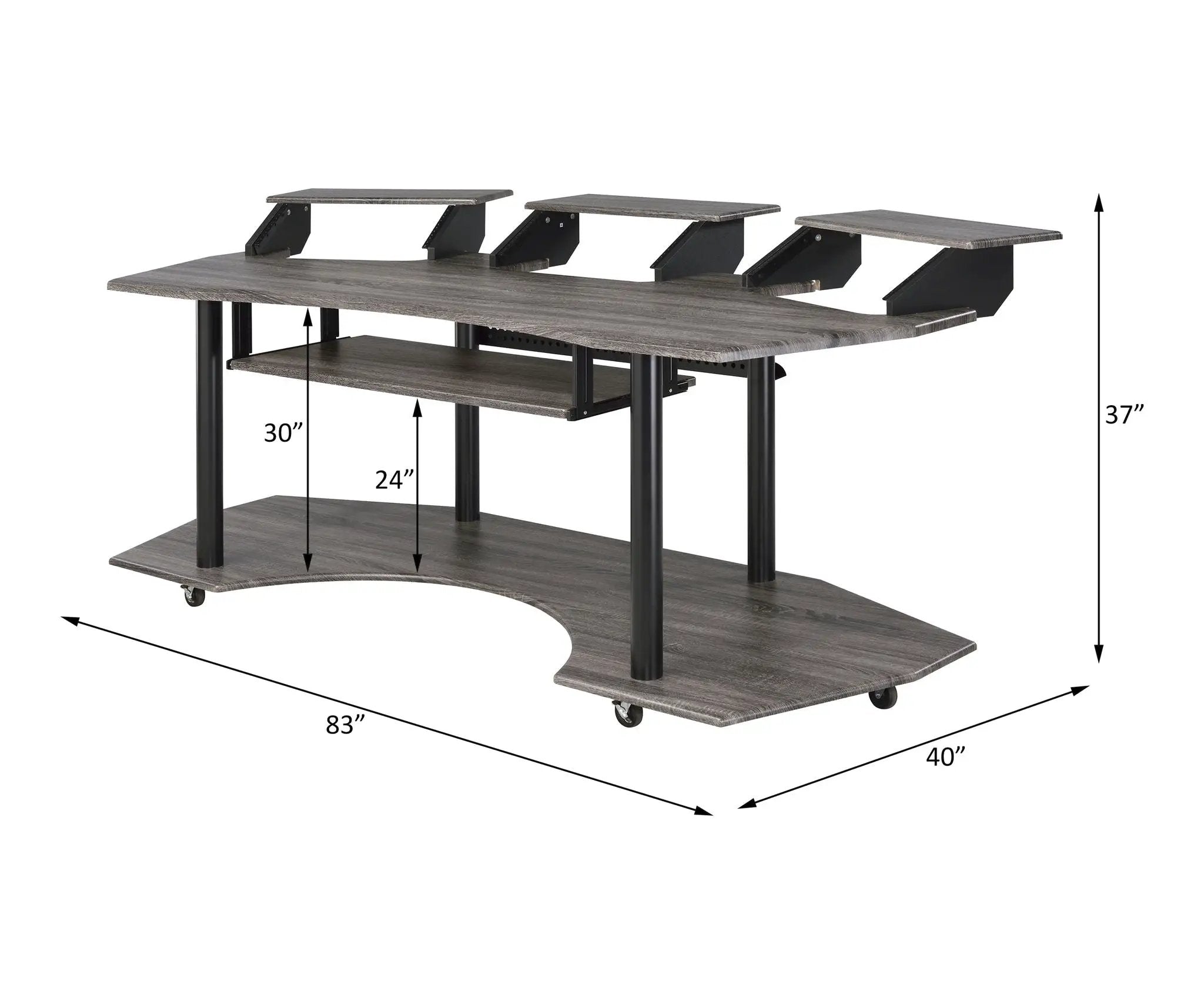 Eleazar Music Recording Studio Desk Wood by HouseOfZazla
