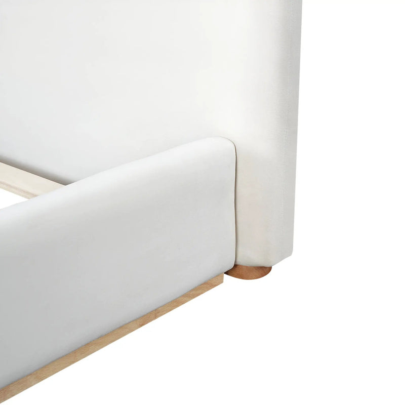 Elegant Upholstered Bed With Solid Wood Frame, King by HouseOfZazla