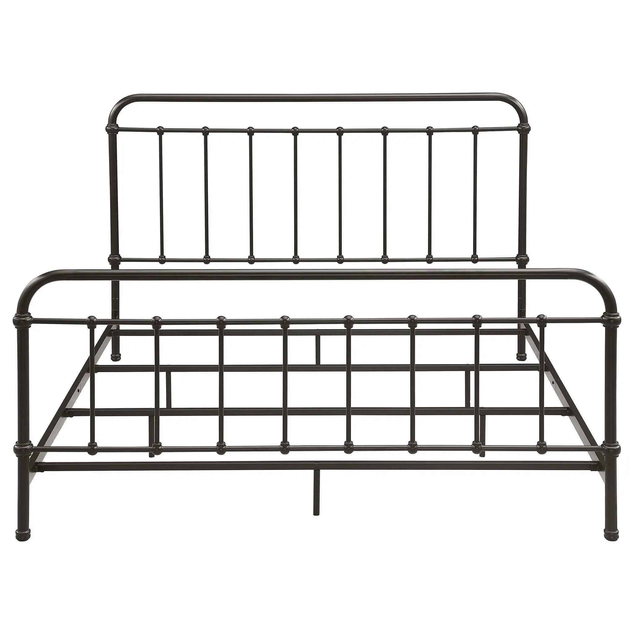 Livingston Metal Eastern King Open Frame Bed Dark Bronze by Unique Piece Furniture