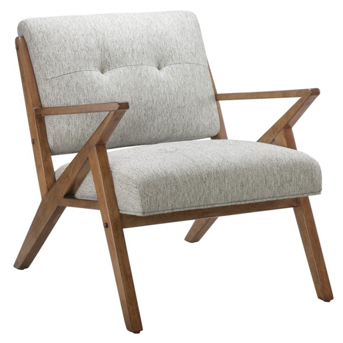 Rocket Lounge Chair with Solid Wood Frame - Light Gray