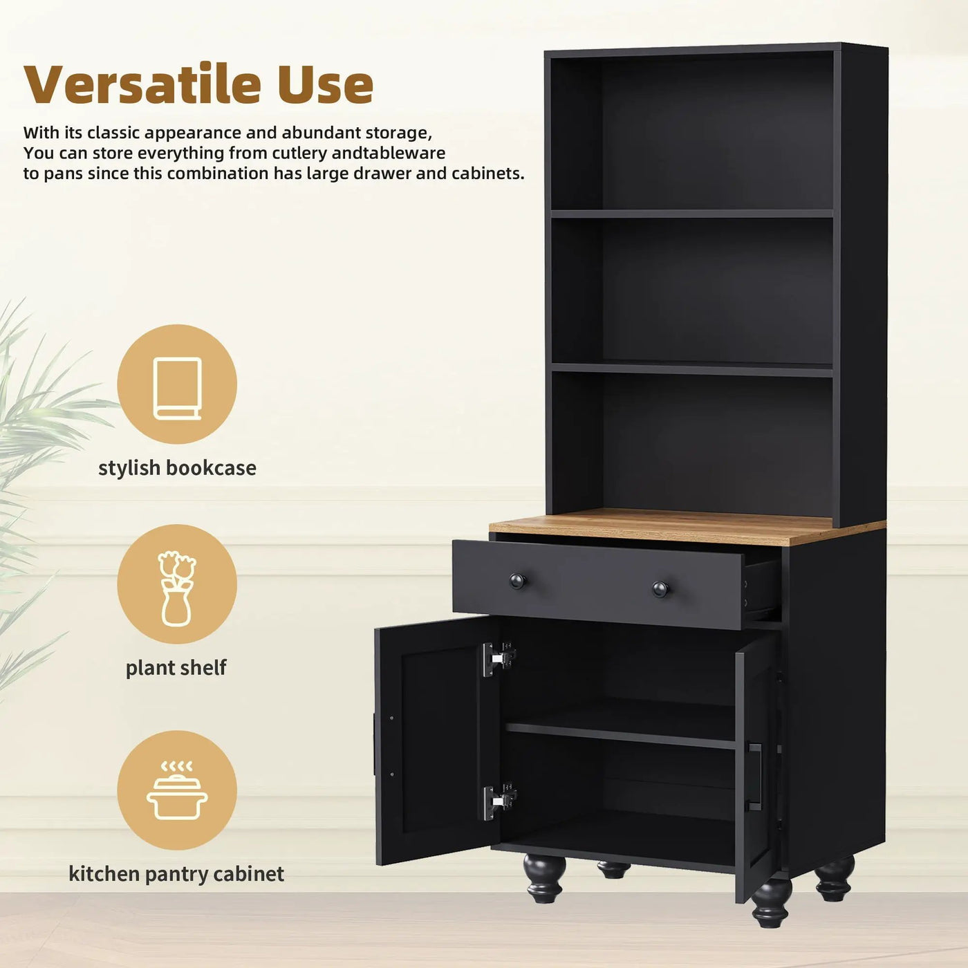 Farmhouse TV Stand With Solid Wood Gourd Shaped Legs For TVs Up To 70" by HouseOfZazla