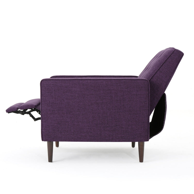 Mid-Century Modern Recliner With Button Tufted Waffle Stitch by HouseOfZazla