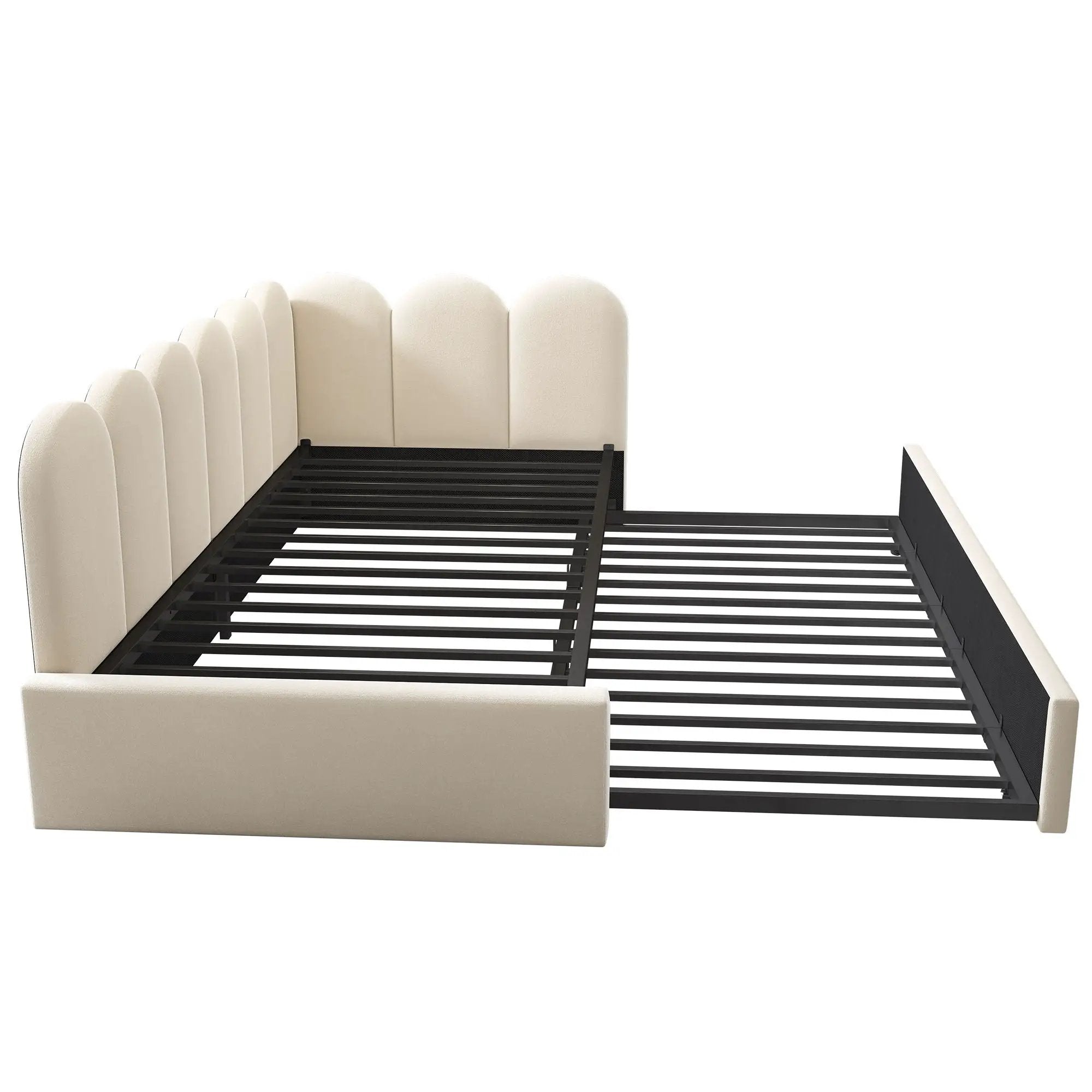 Upholstered Daybed With Metal Slatted Base by HouseOfZazla
