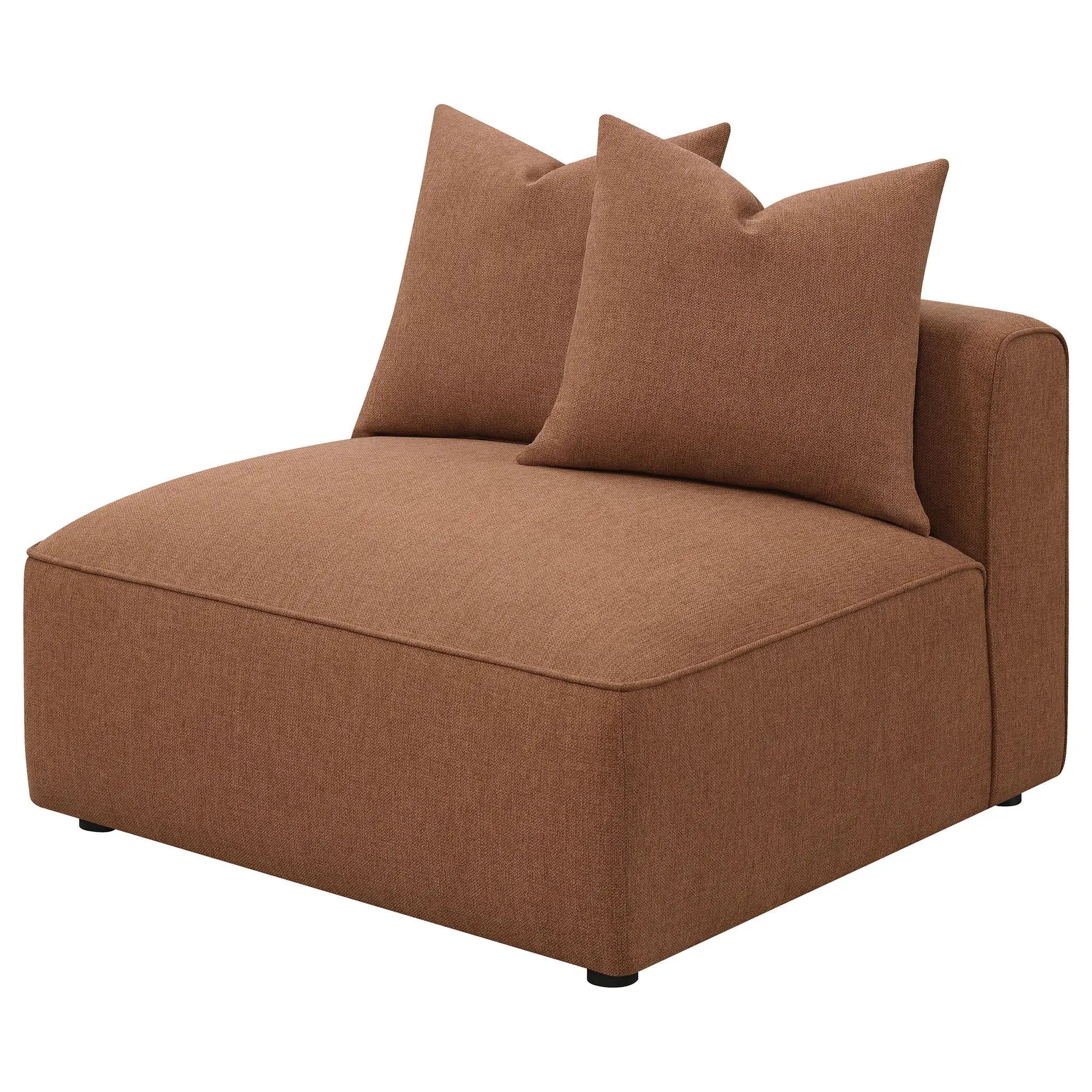 Jennifer Upholstered Armless Chair Terracotta by Unique Piece Furniture