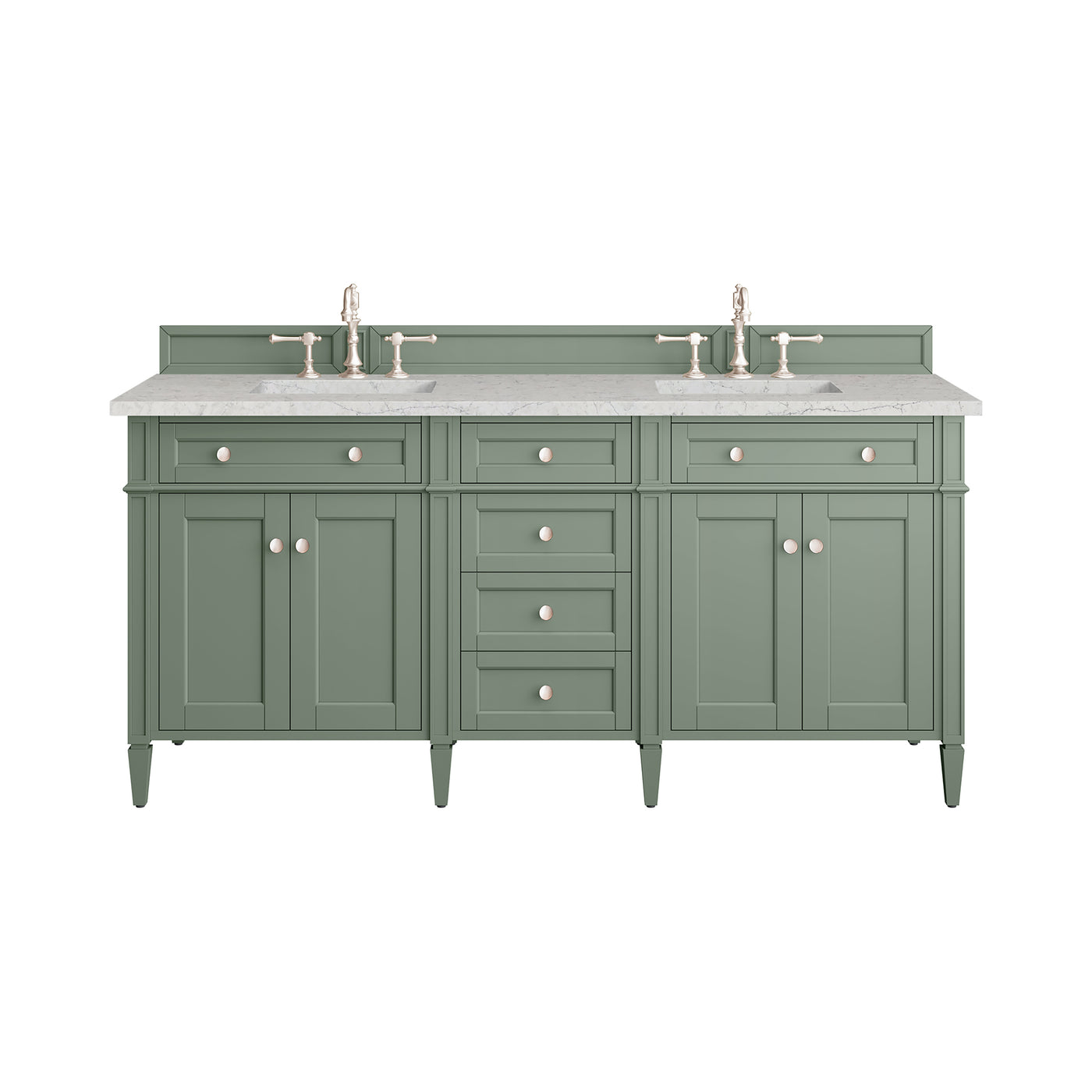 James Martin Brittany 72" Double Bathroom Vanity, Smokey Celadon by James Martin