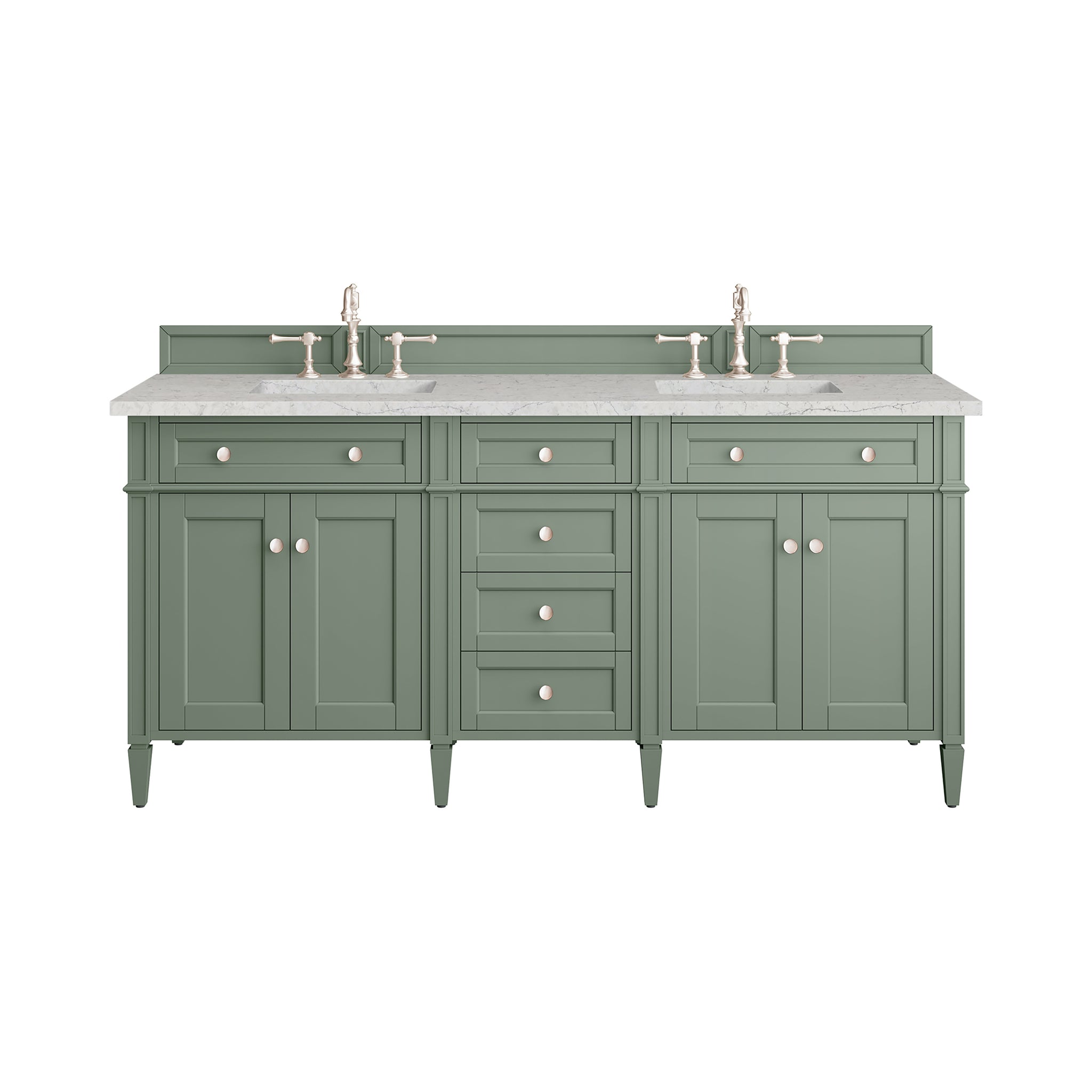 James Martin Brittany 72" Double Bathroom Vanity, Smokey Celadon by James Martin