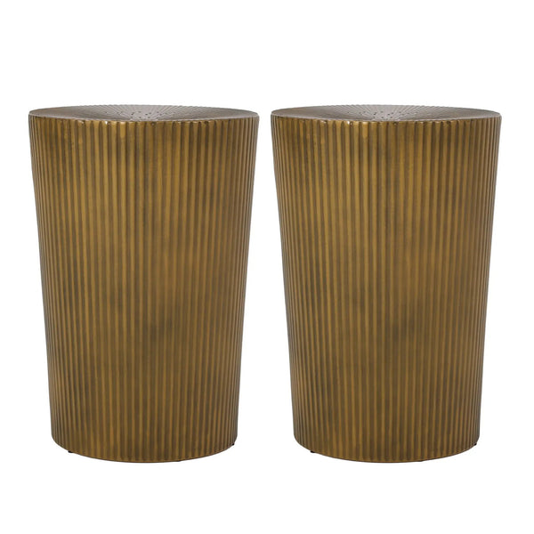 Langseth Iron Sunburst Side Table Modern Design