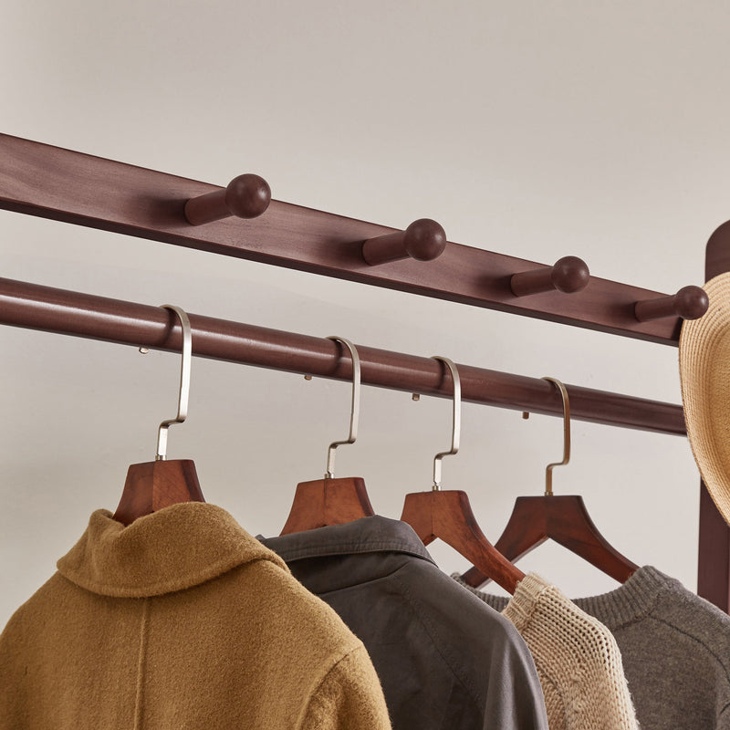 Solid Wood Freestanding Clothing Garment Rack, photo 5 of 10