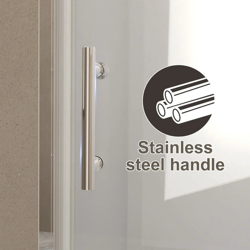 29-28" x 72" Bifold Shower Door, 1/4" (6mm) Tempered Glass by HouseOfZazla