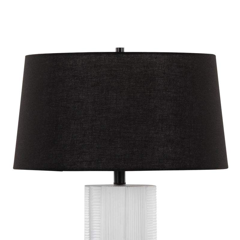 Petra - Contemporary Table Lamp (Set of 2) - Cream / Black by HouseOfZazla