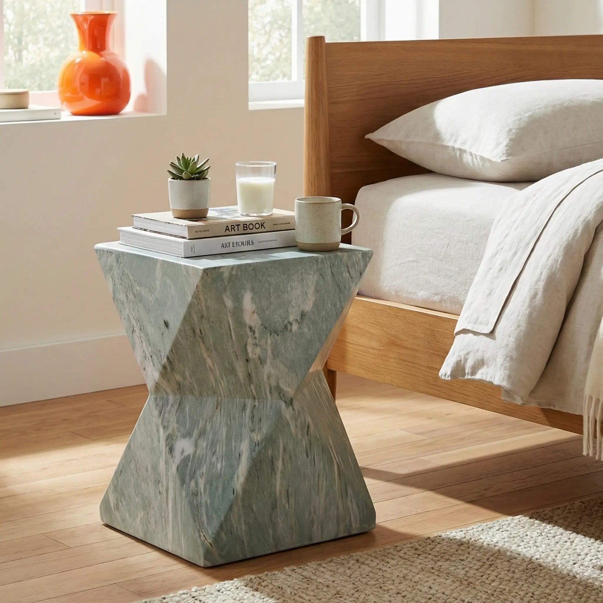 Modern Geometric Hourglass Accent Table by HouseOfZazla