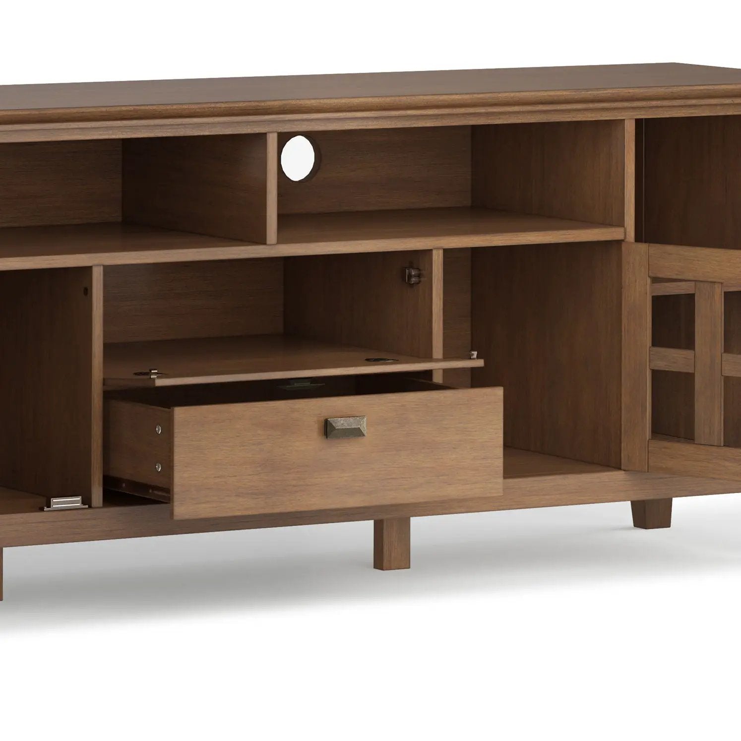 Artisan - TV Media Stand - Rustic Natural Aged Brown by HouseOfZazla