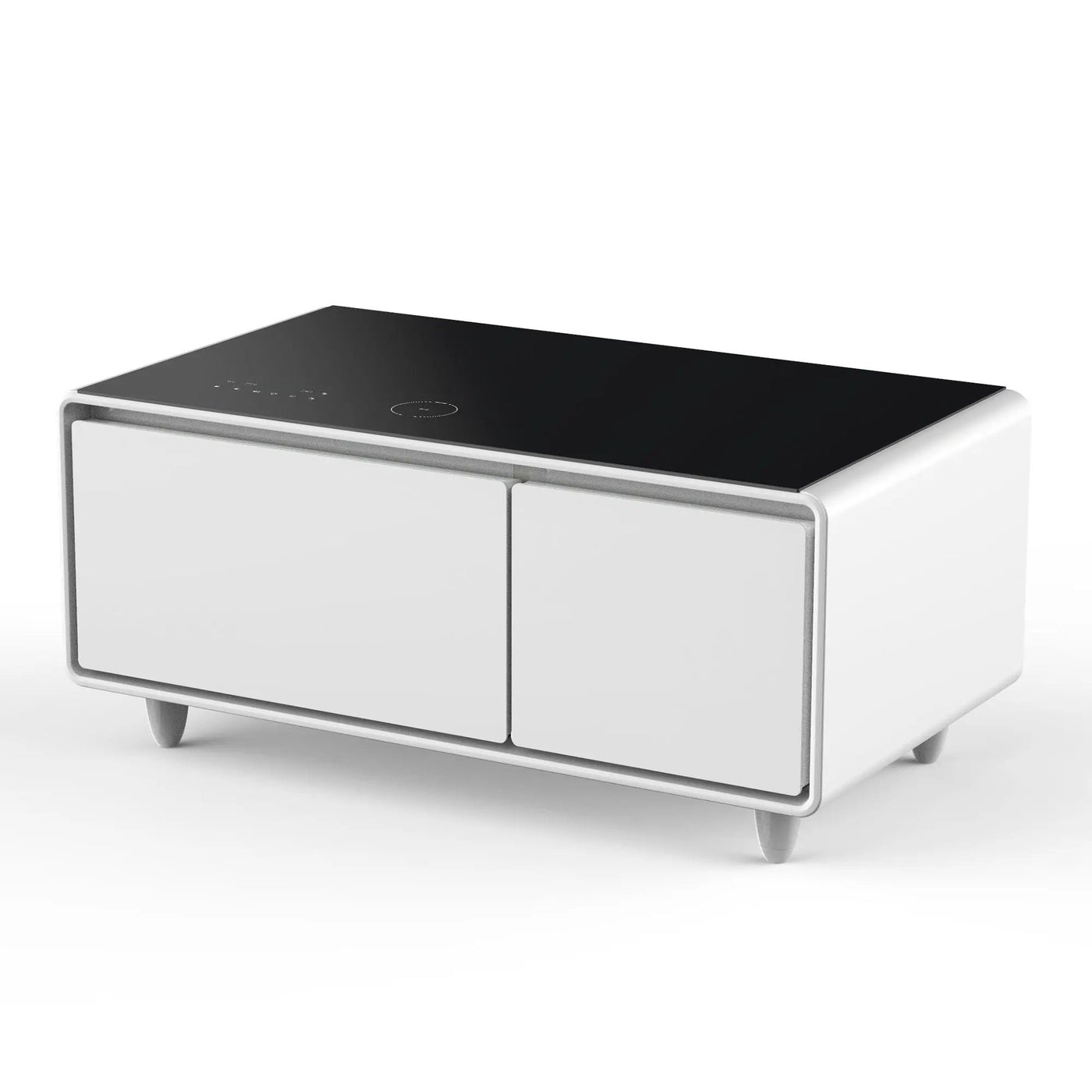 Modern Smart Coffee Table With Built-In Fridge - tooth Speaker, Wireless Charging, Touch Control Panel, USB Interface, Outlet Protection, Atmosphere Light by Unique Piece Furniture