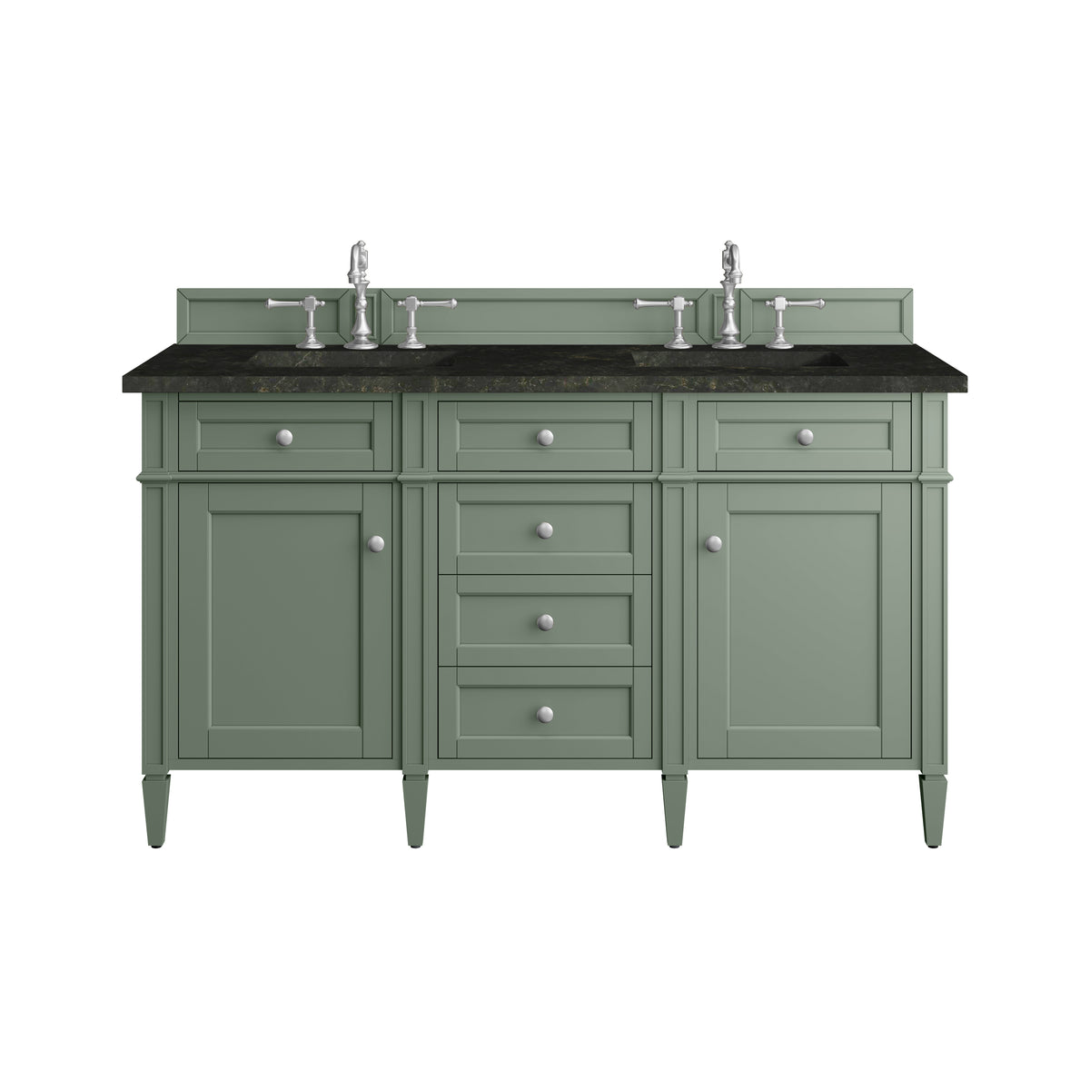 James Martin Brittany 60" Double Bathroom Vanity, Smokey Celadon, view 30