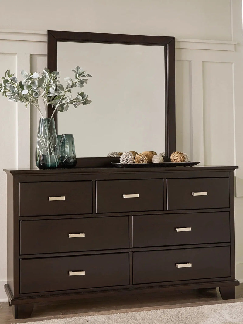 Covetown - Dresser And Mirror - Dark Brown by Unique Piece Furniture