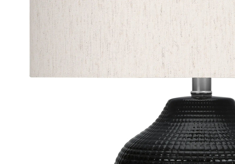 Lighting, Table Lamp, Ceramic, Contemporary - Black / Cream by HouseOfZazla