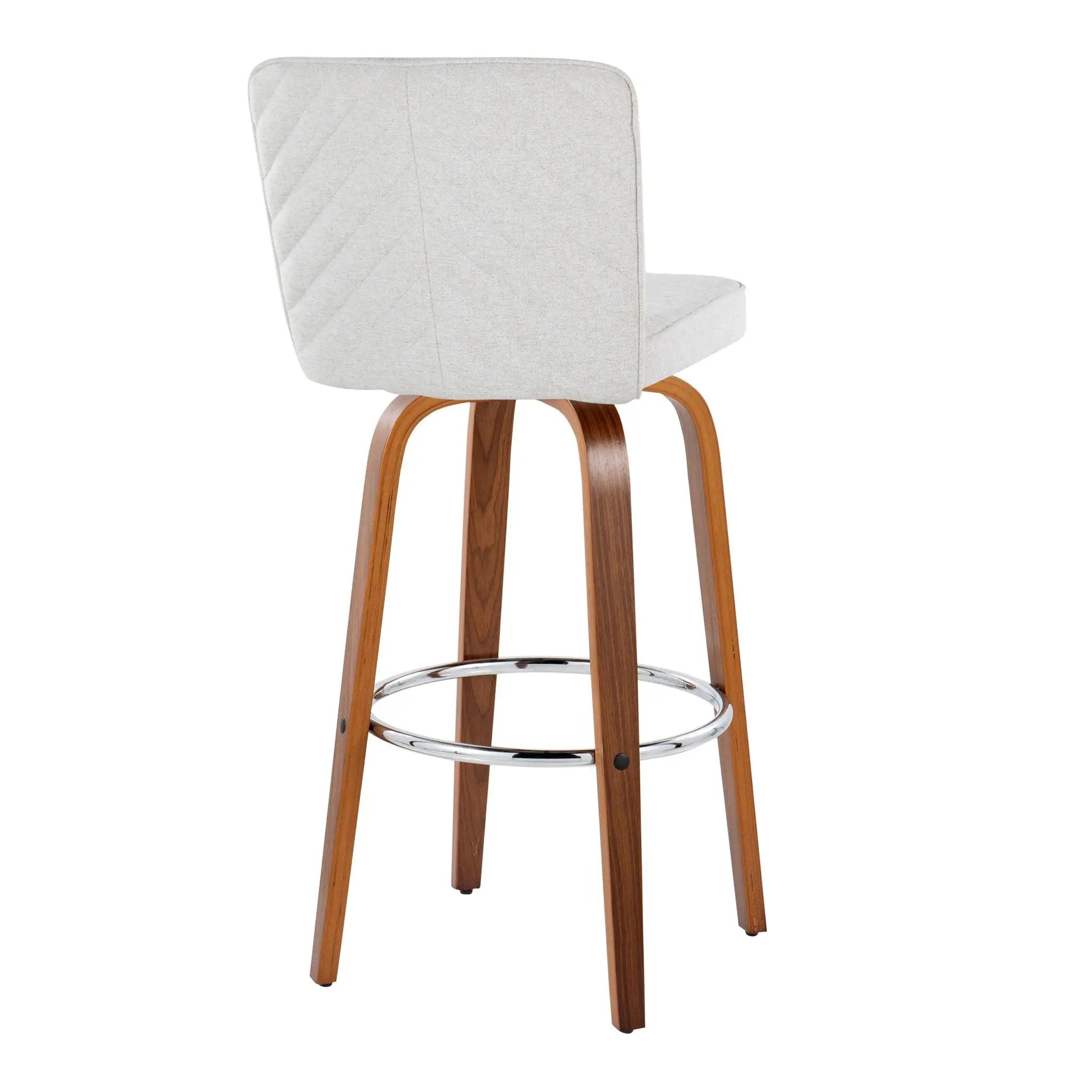 Henry - Contemporary Fixed Height Barstool With Swivel With Round Footrest (Set of 2) by Unique Piece Furniture