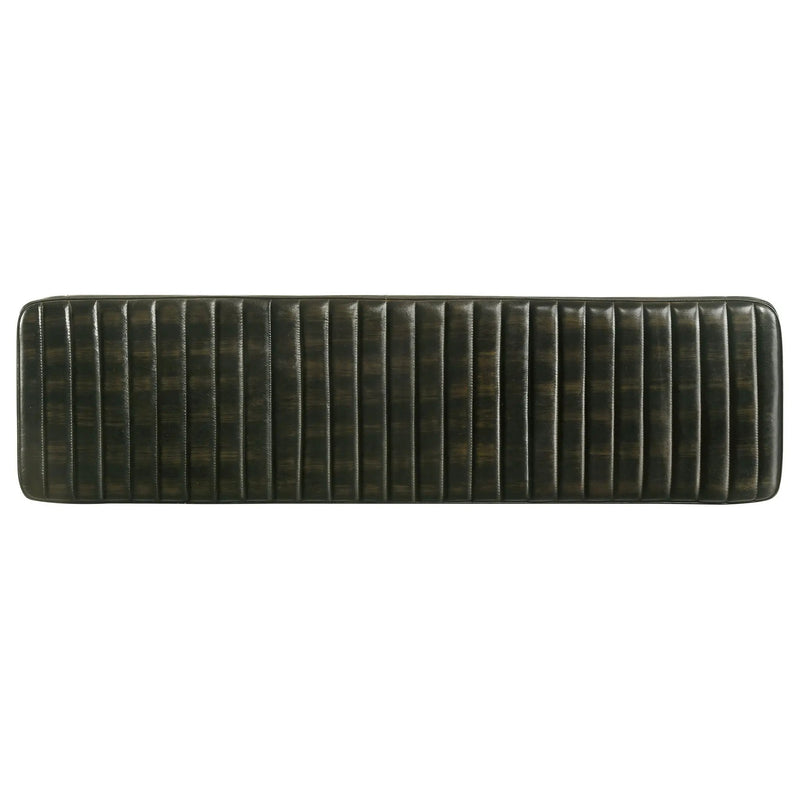 Misty Leather Upholstered Dining Bench Antique Espresso by Unique Piece Furniture