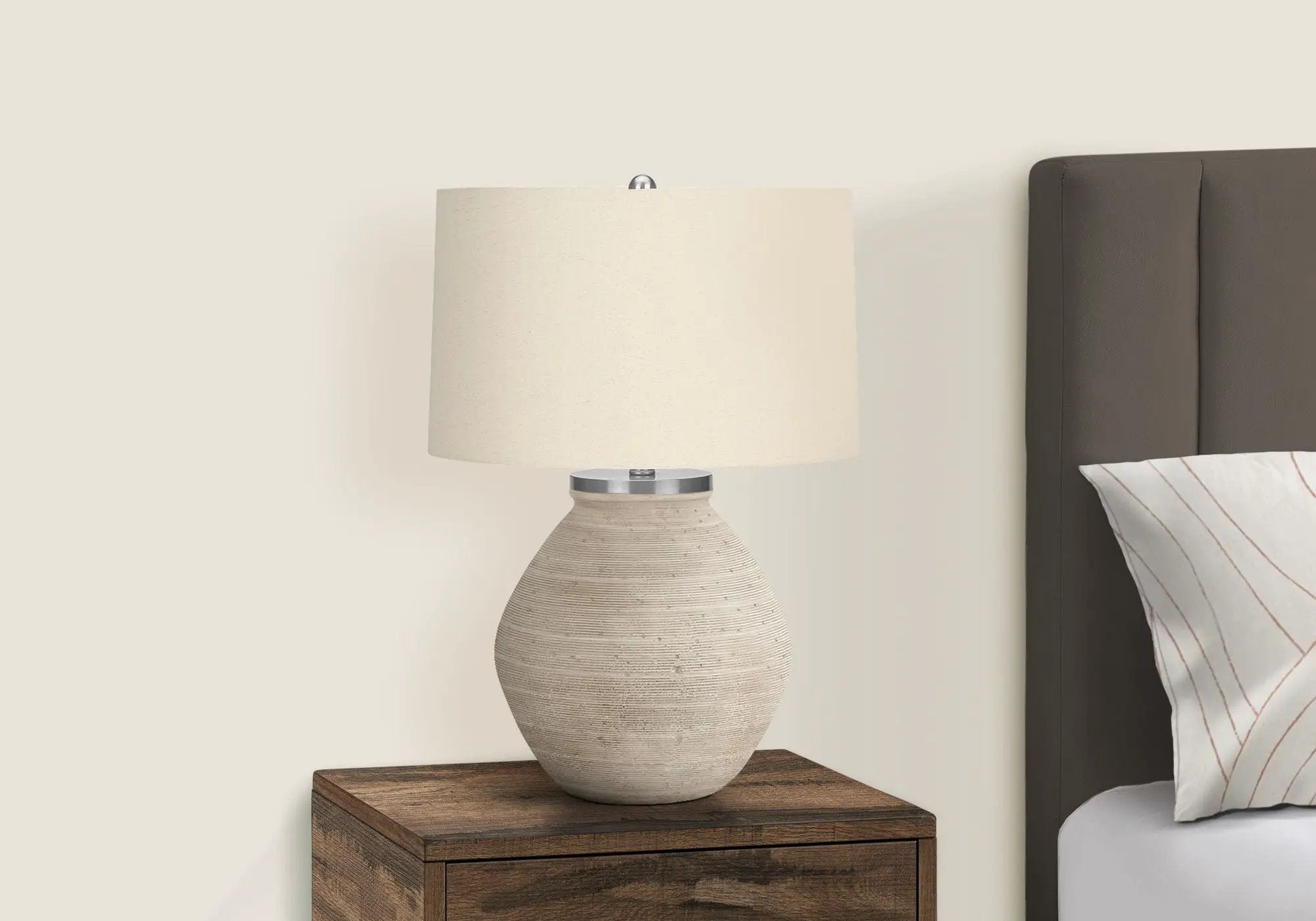 Lighting Table Lamp Concrete Resin Contemporary - Cream by HouseOfZazla