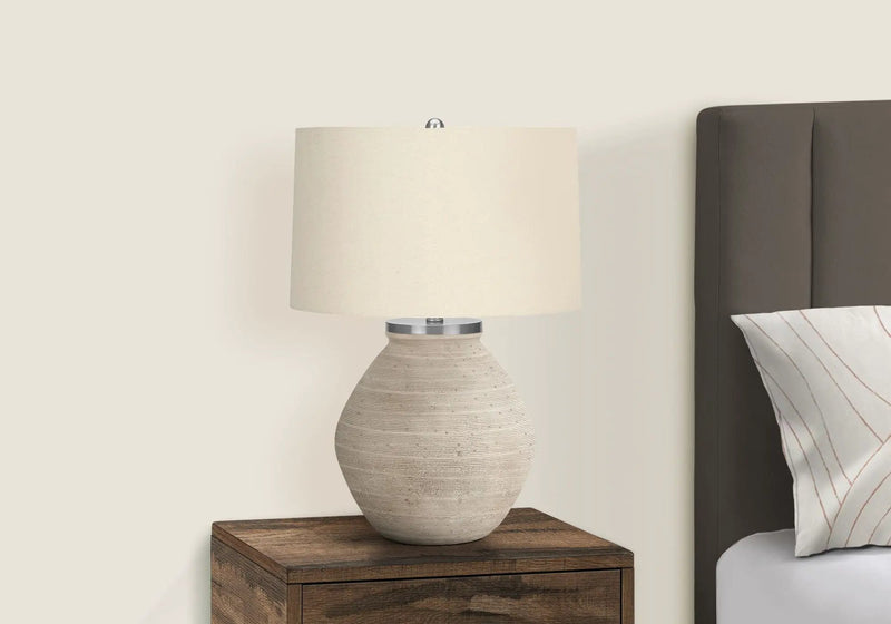 Lighting Table Lamp Concrete Resin Contemporary - Cream by HouseOfZazla