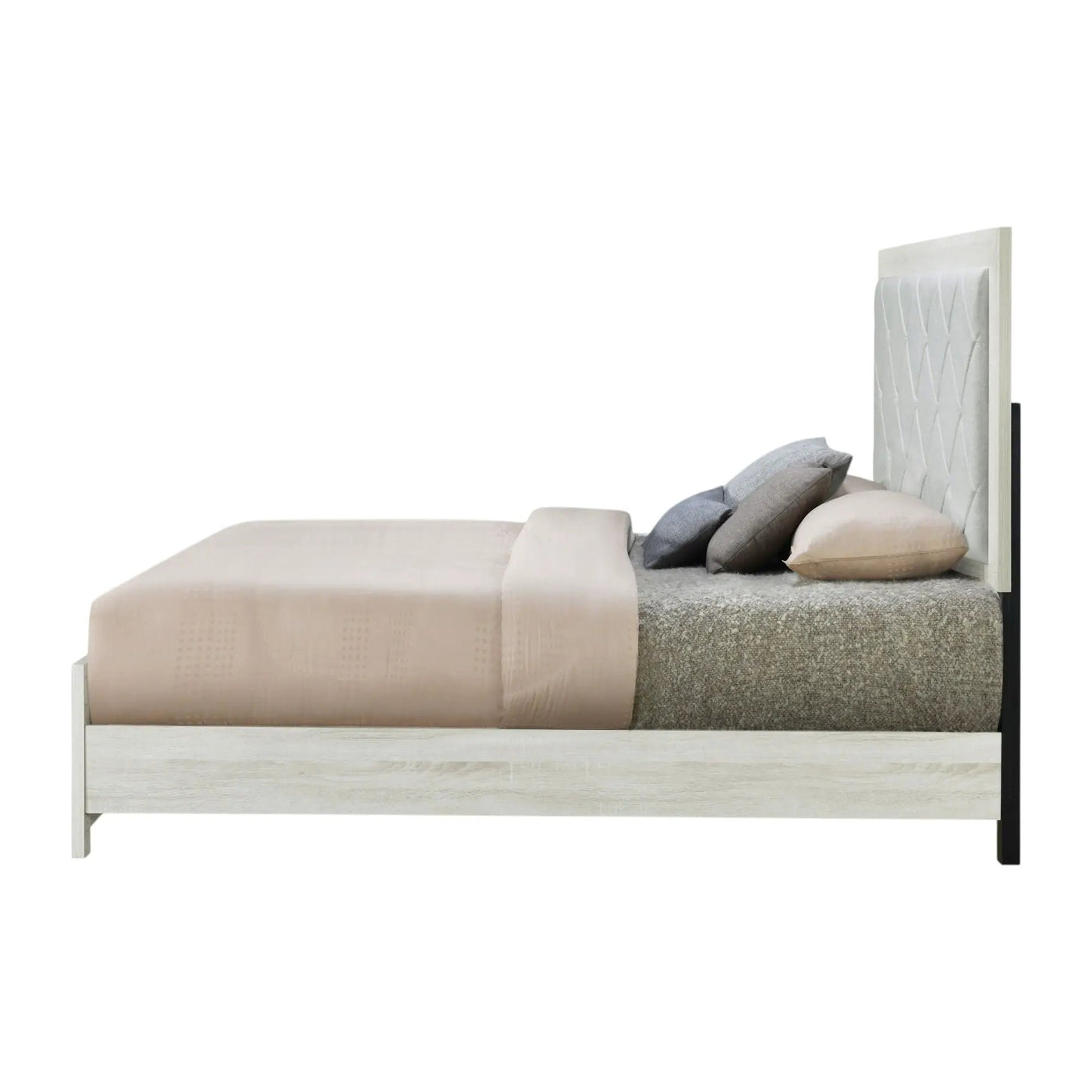 Jehoram - Lozenge Upholstered Design Bed by HouseOfZazla