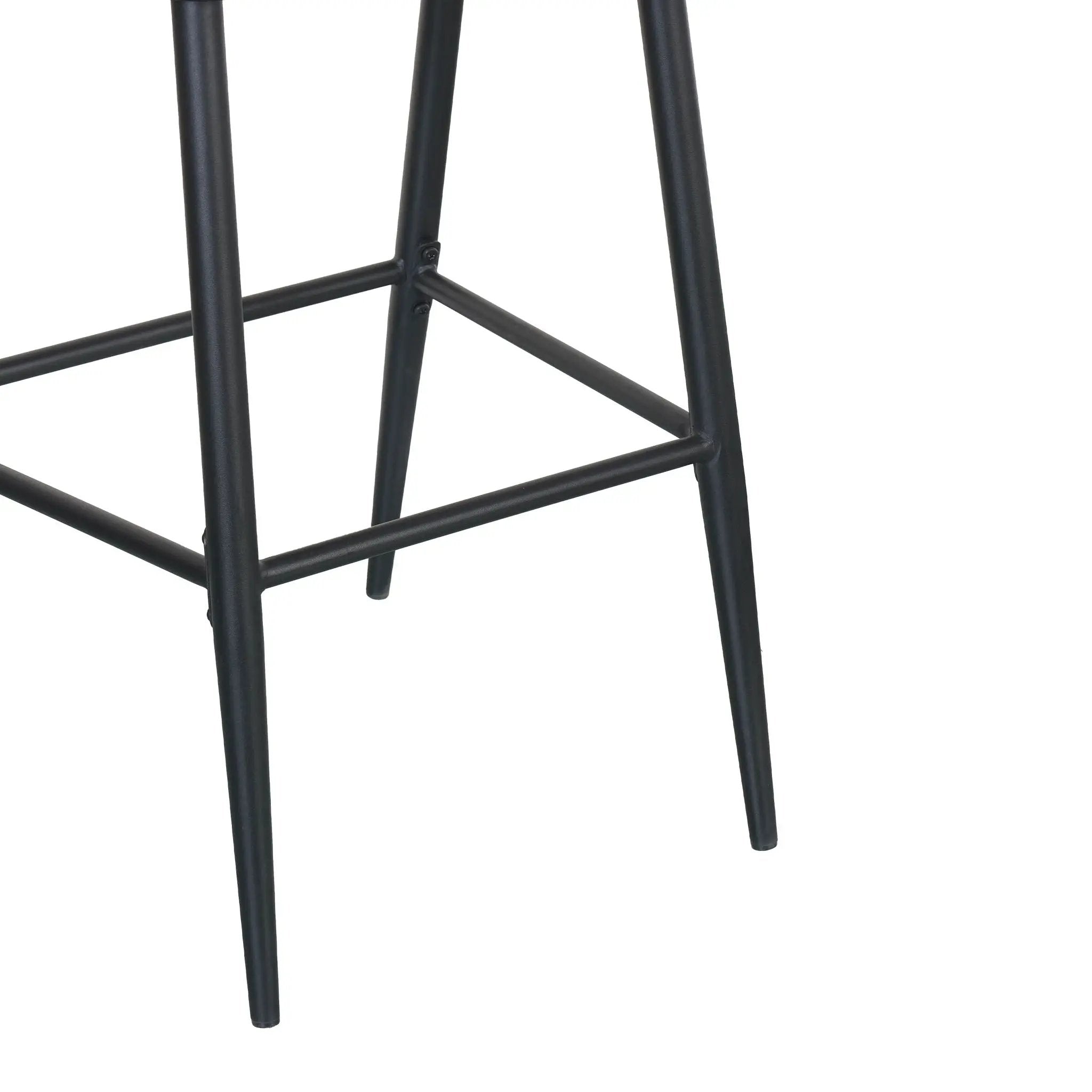 Outdoor Bar Height Metal Frame Counter Stools with Scallop-Shaped Backrest & Water-Resistant Cushions by HouseOfZazla