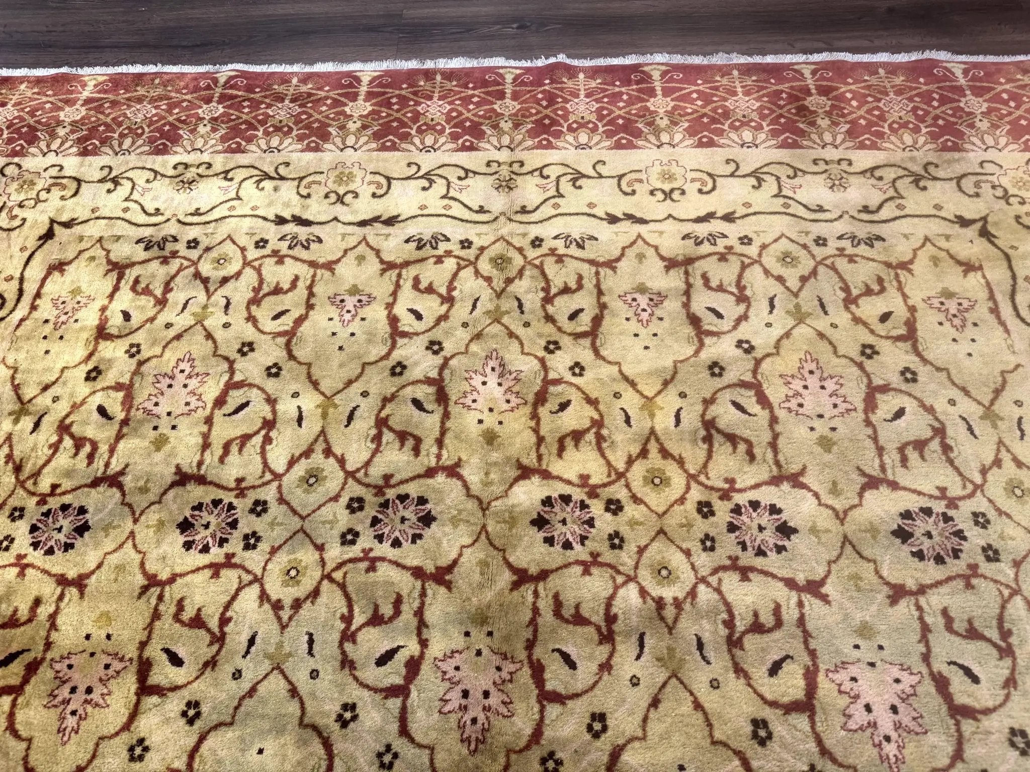 Pak Persian Rug 8x10, Allover Pattern, Gold-Tan, Fine 200 KPSI by Jewel Rugs