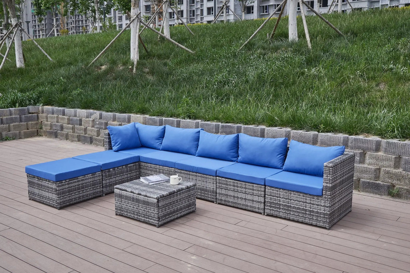 Patio Sofa With Cushions by HouseOfZazla