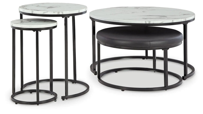 Jusmour - Occasional Nesting Table (Set of 4) - Black / White by Unique Piece Furniture
