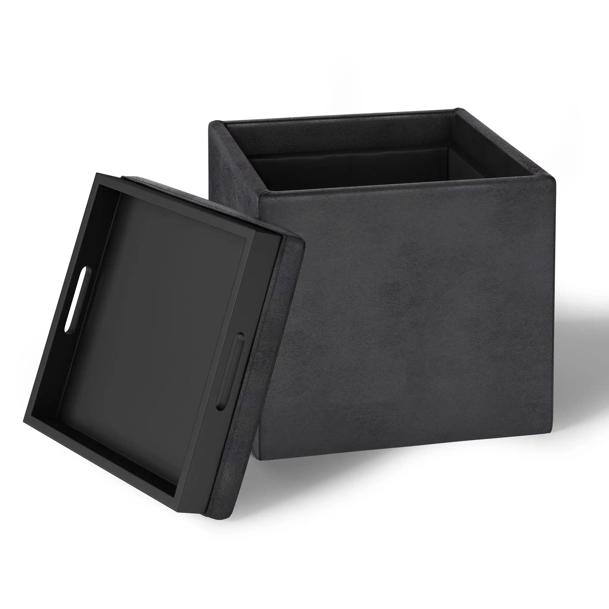 Rockwood - Upholstered Cube Storage Ottoman With Tray by Unique Piece Furniture