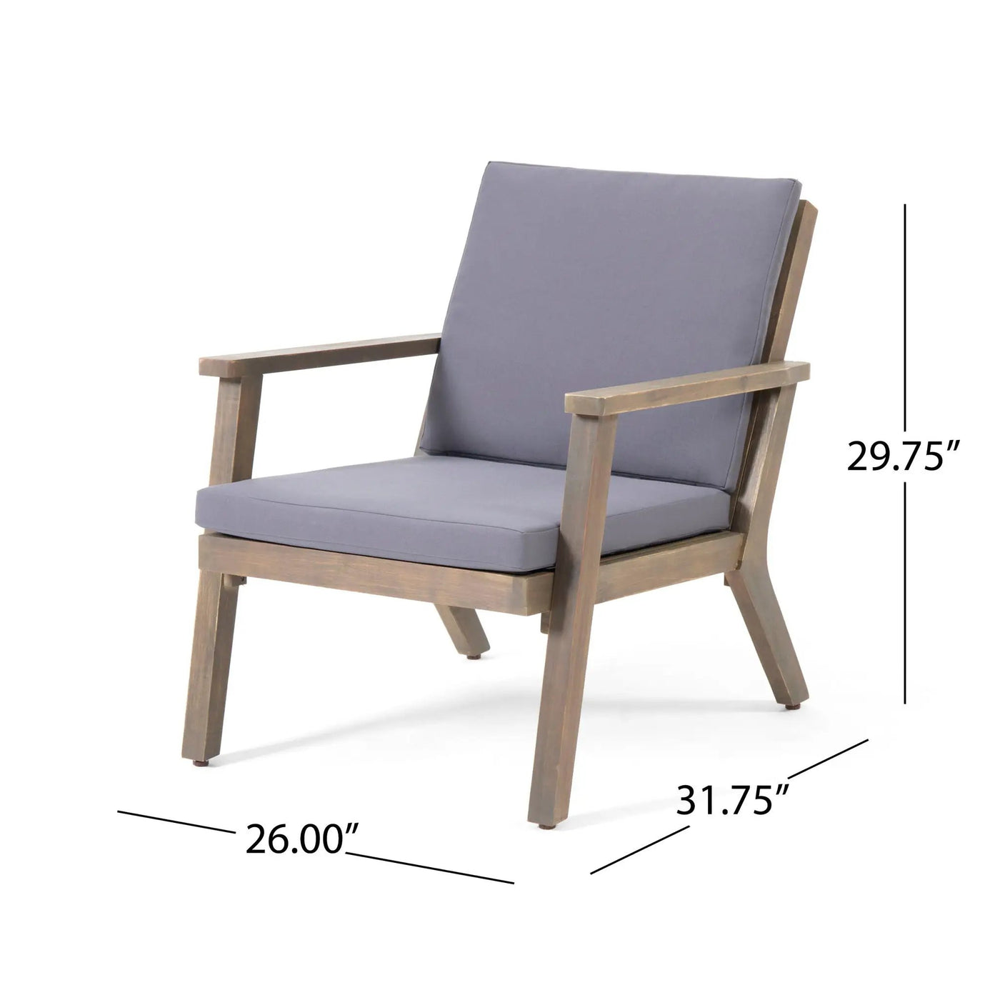 Outdoor Club Chair With Cushion by HouseOfZazla