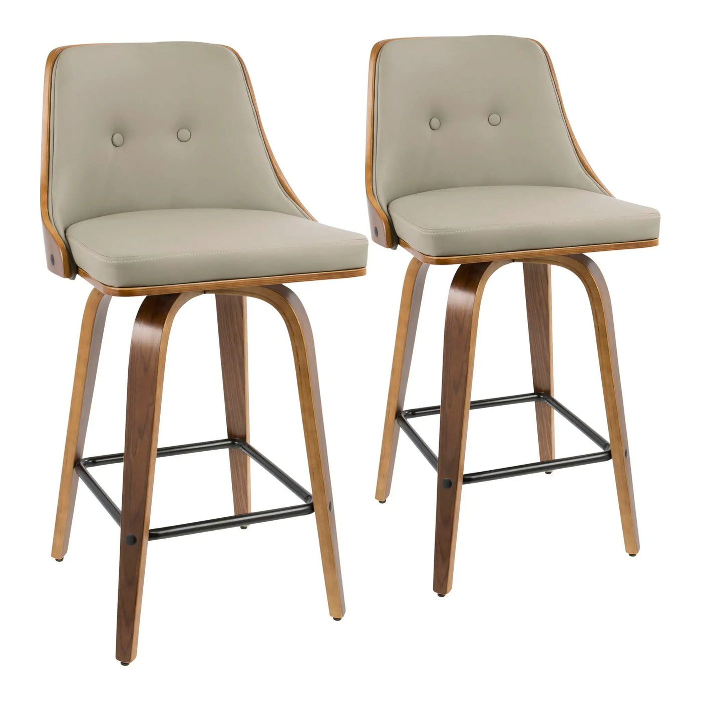 Gianna - Mid Century Modern Counter Stool (Set of 2) by HouseOfZazla