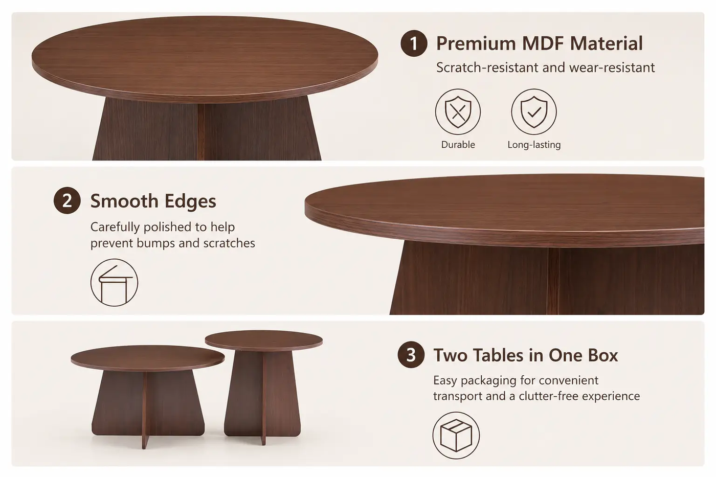Retro-Style Nesting Coffee Table Set by HouseOfZazla