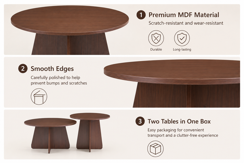 Retro-Style Nesting Coffee Table Set by HouseOfZazla