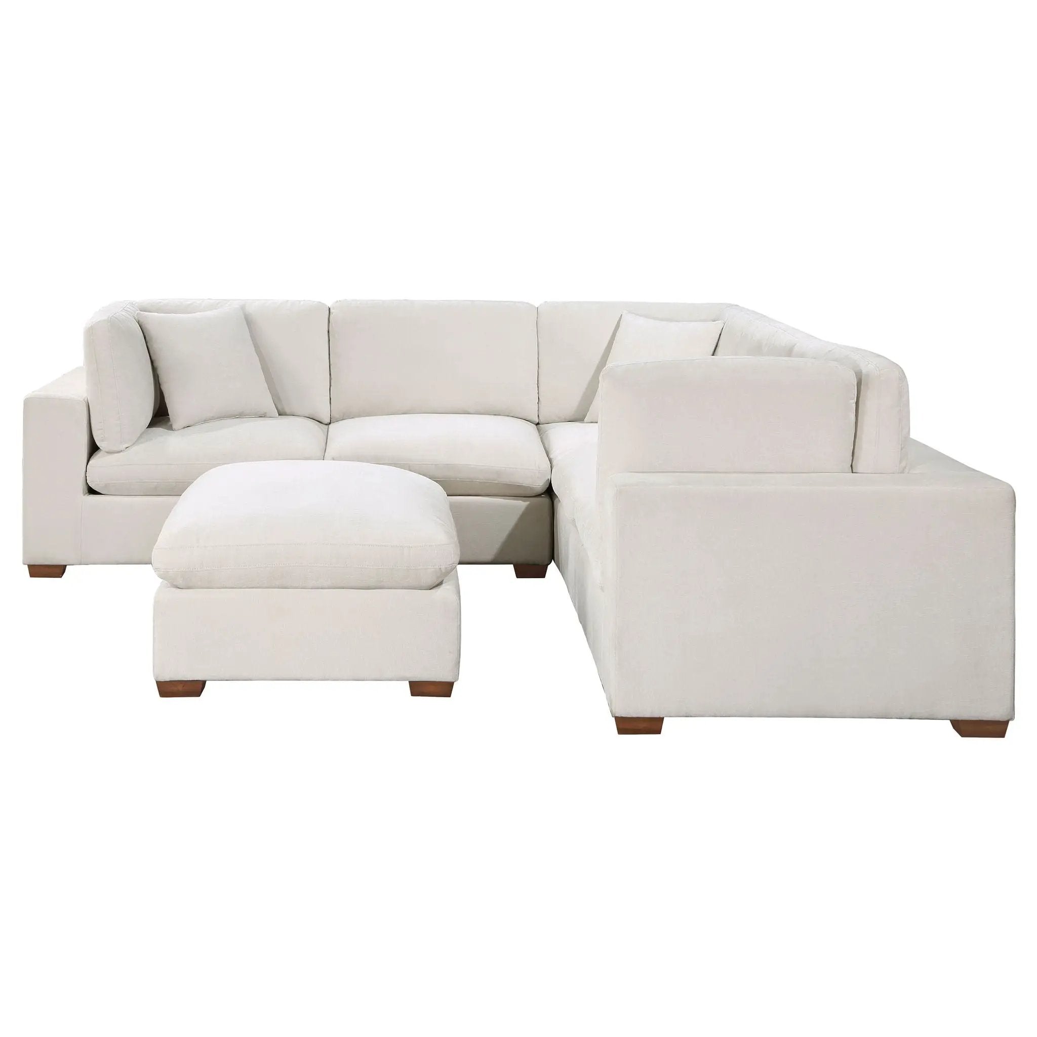 Lakeview 6-piece Upholstered Modular Sectional Sofa Ivory by Unique Piece Furniture
