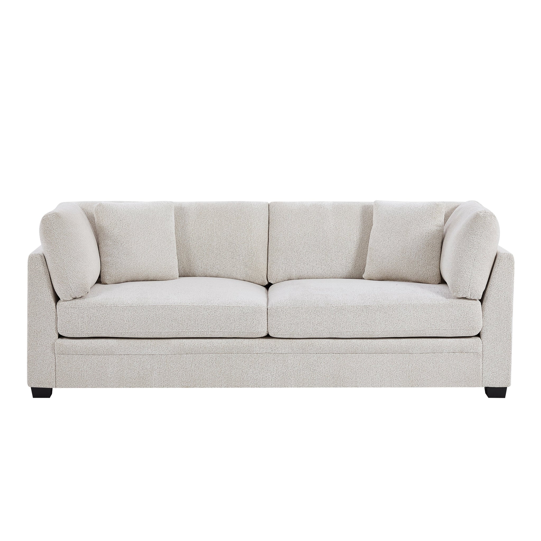 83.5" Modern Flared Arms Sofa (Beige) by HouseOfZazla