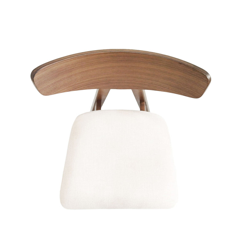 Mid Century Modern Counter Stool With V Shape Frame And Upholstered Seating by HouseOfZazla