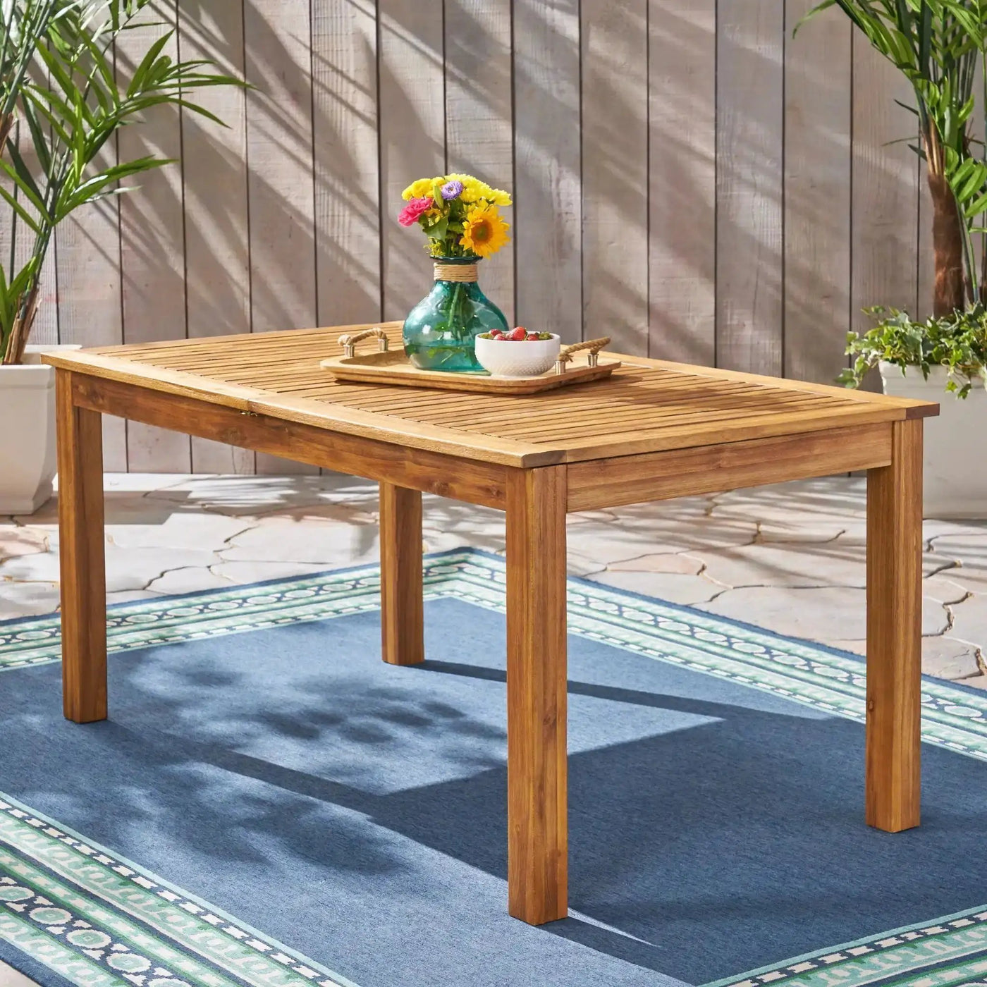 Outdoor Expandable Dining Table With Square Legs by HouseOfZazla