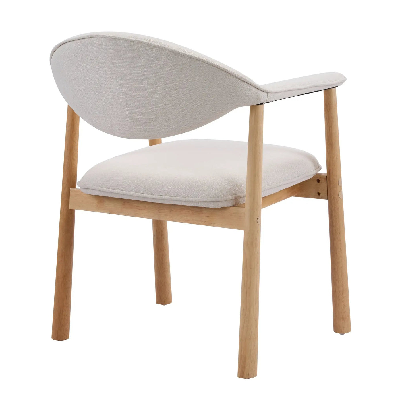 Upholstered Dining Chairs with Curved Back by HouseOfZazla