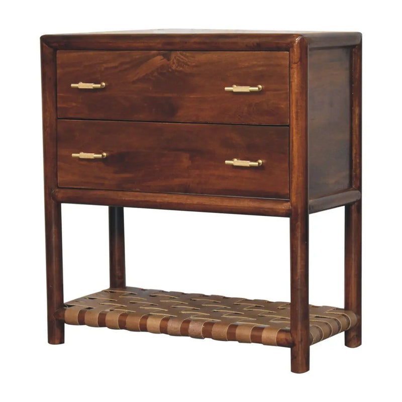 Regency - Woven 2 Drawer Nightstand - Brown by HouseOfZazla