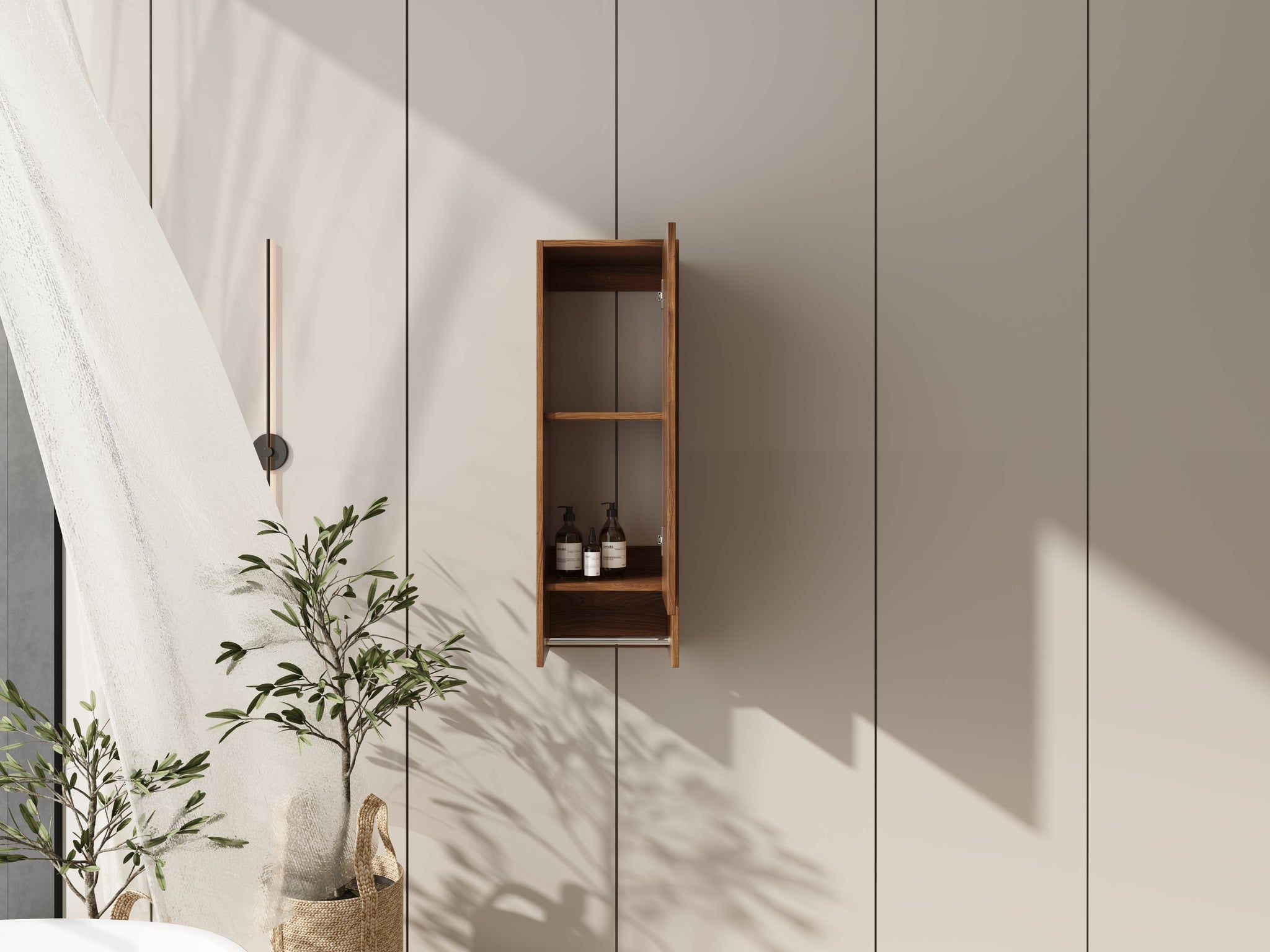12 Inch Small Wall Mounted Side Cabinet by HouseOfZazla