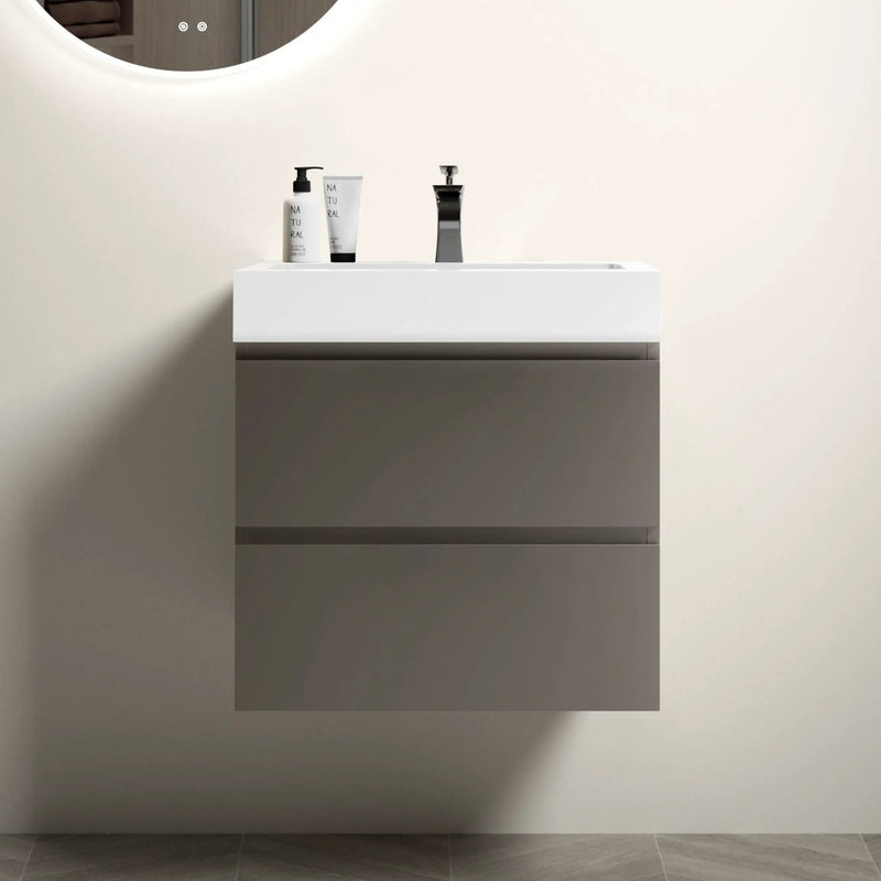 Alice - Bathroom Vanity With Sink, Large Storage Wall Mounted Floating Bathroom Vanity For Modern Bathroom, One-Piece Sink Basin Without Drain And Faucet by Unique Piece Furniture