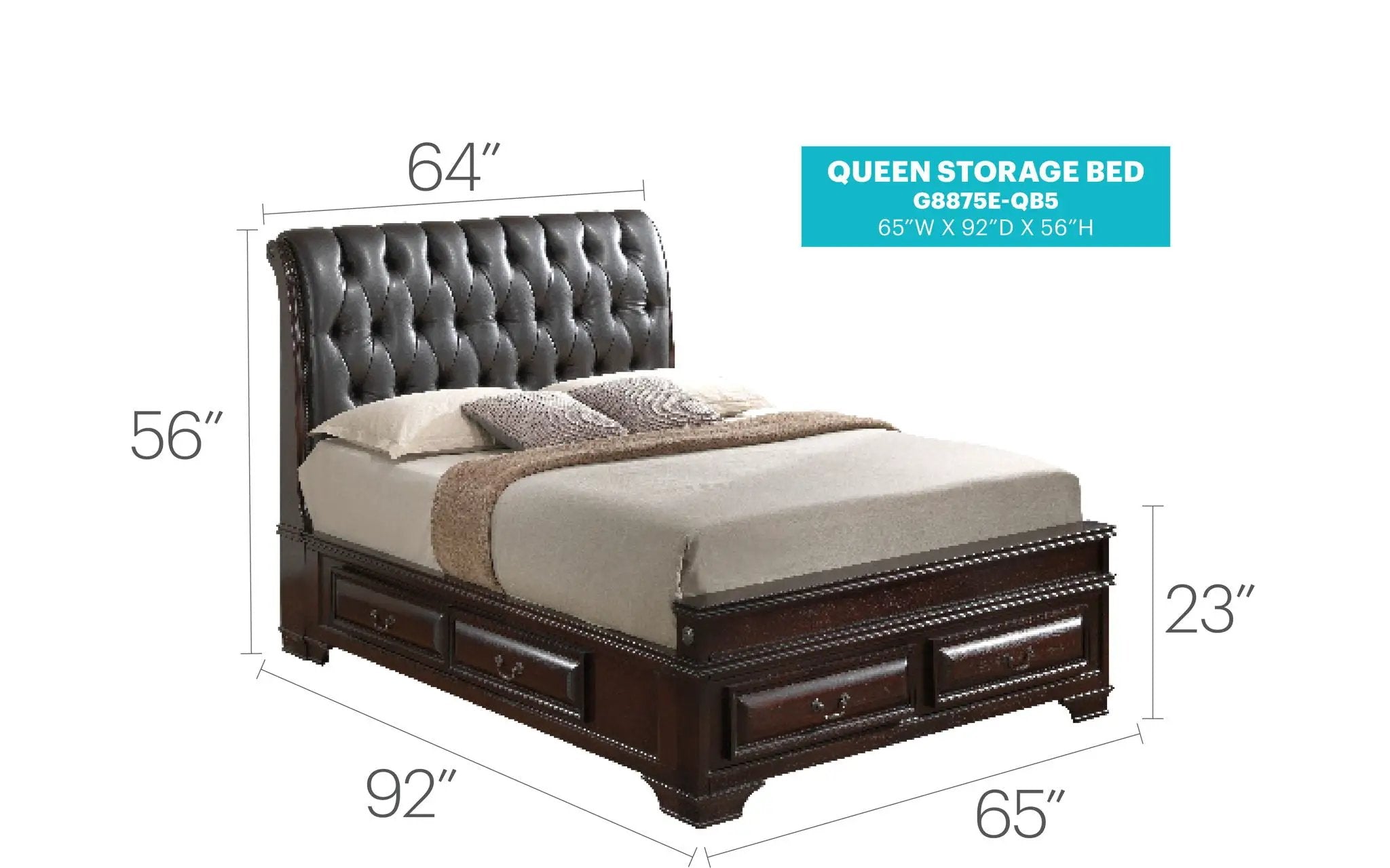 LaVita - Storage Bed Elegant Transitional by Unique Piece Furniture