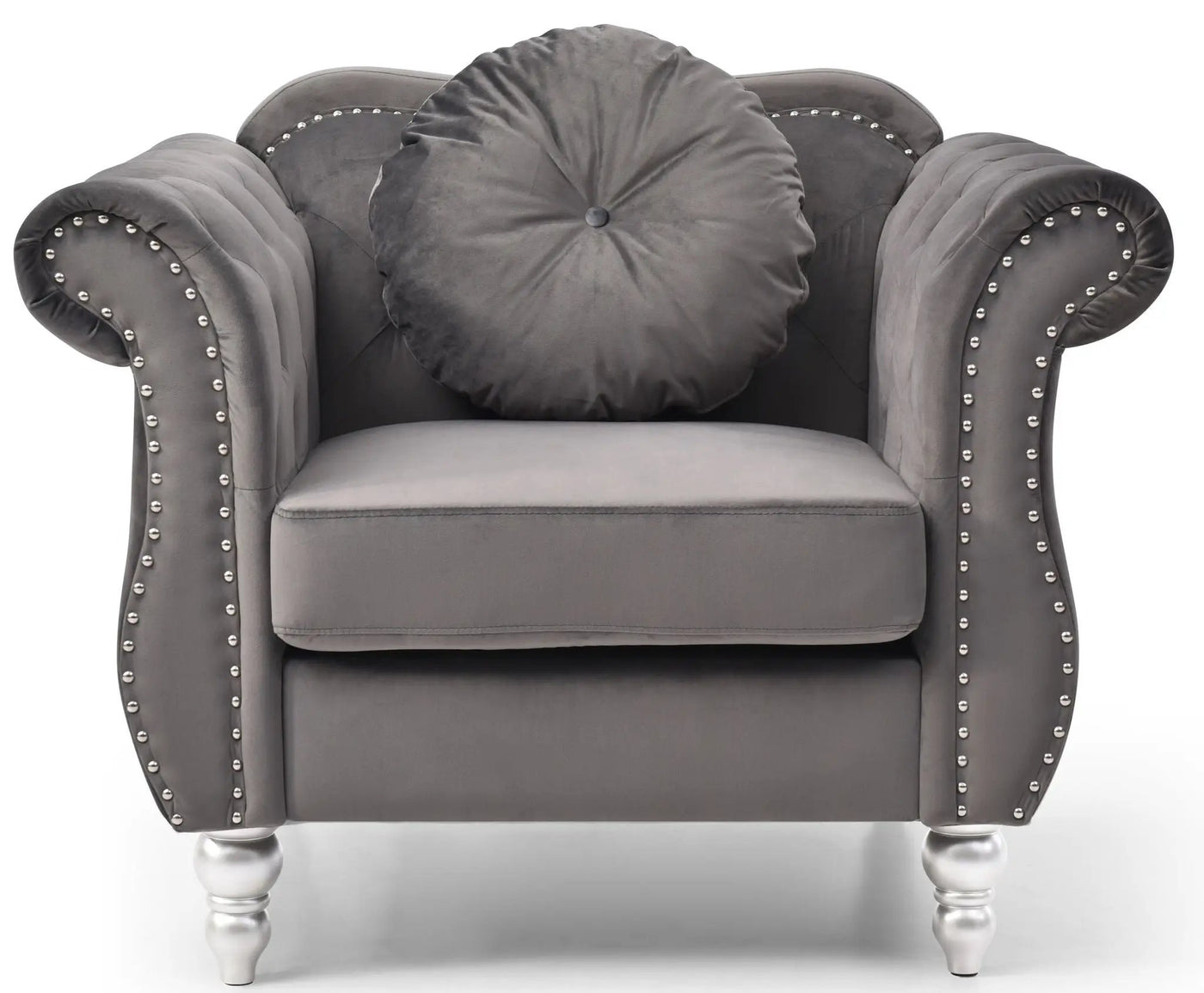 Chic Transitional Flared Arm Chair by HouseOfZazla