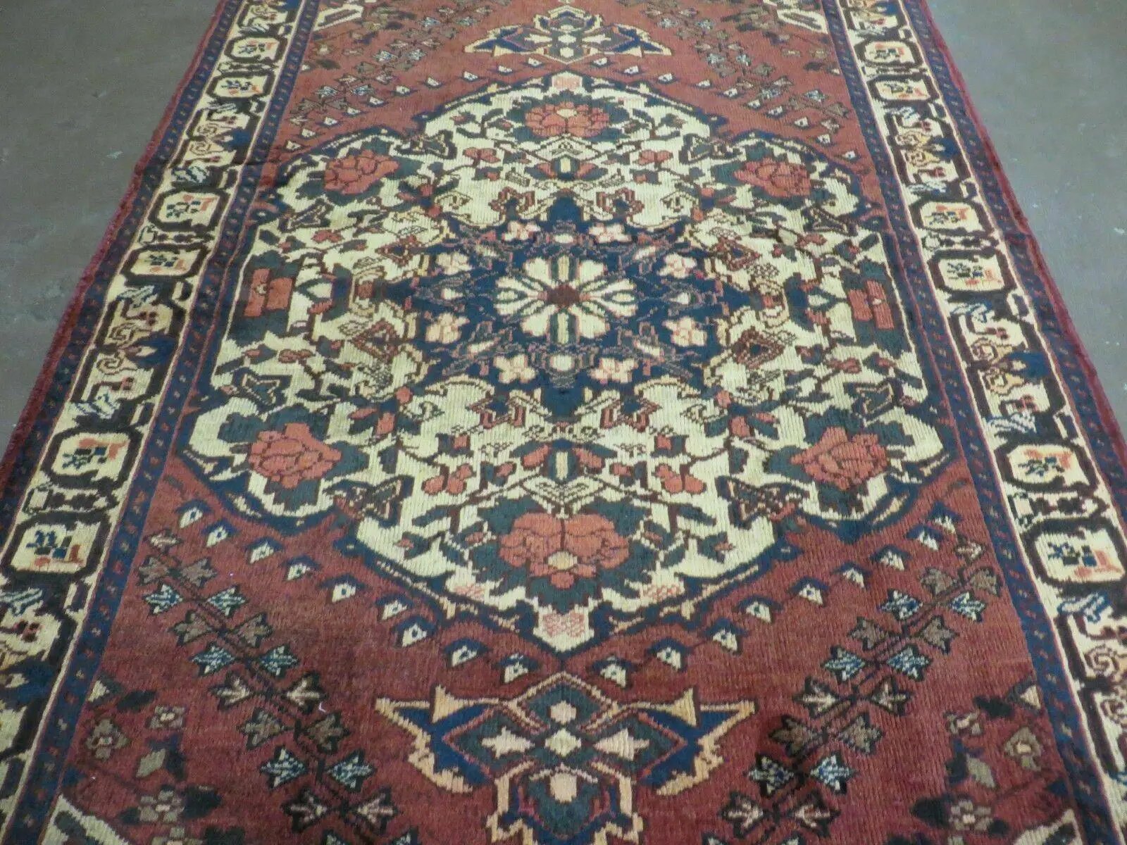 4' X 7' Antique 1920 Handmade Turkish Medallion Wool Rug Veg Dye Nice by Jewel Rugs