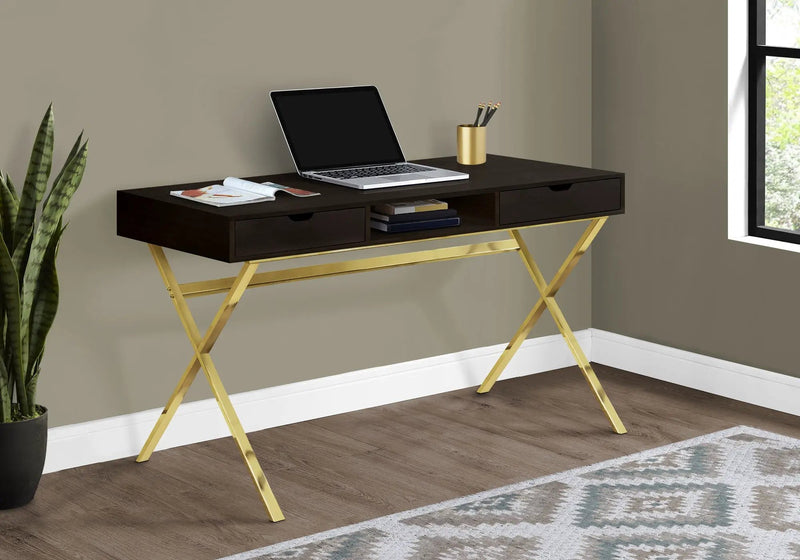 Computer Desk For Home Office, Laptop, Storage Drawers, Contemporary & Modern - Espresso by Unique Piece Furniture