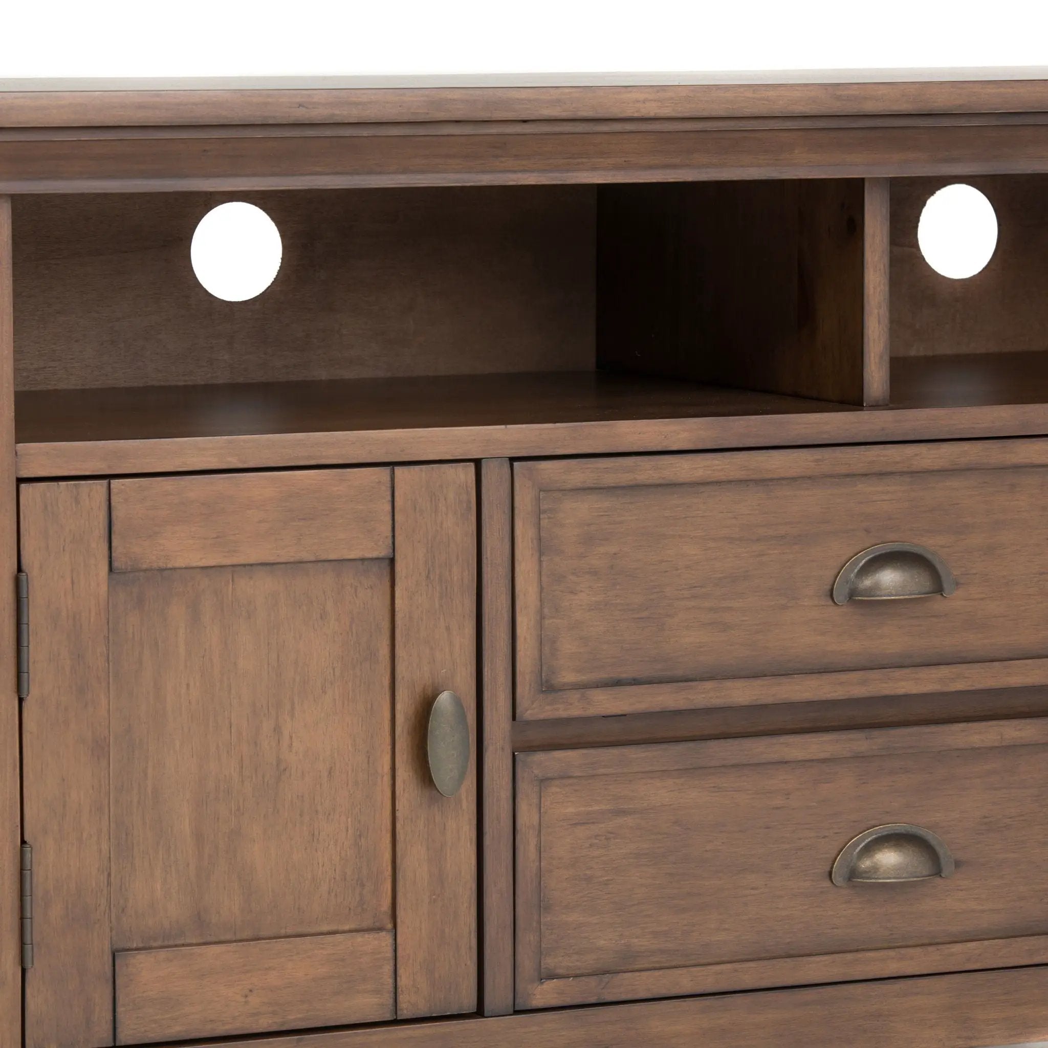 Redmond - TV Media Stand - Rustic Natural Aged Brown by HouseOfZazla