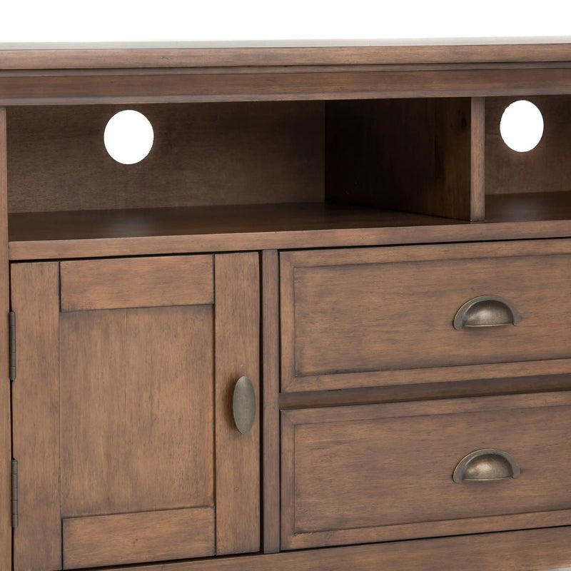 Redmond - TV Media Stand - Rustic Natural Aged Brown by HouseOfZazla