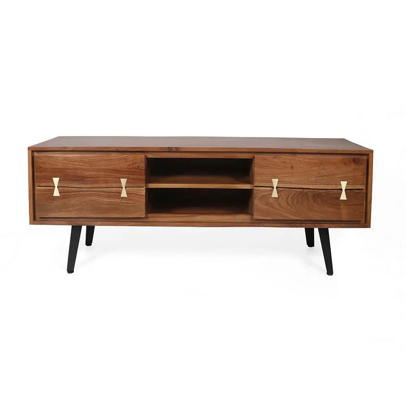 Asther - Acacia Wood TV Cabinet - Natural Wood / Brown by Unique Piece Furniture