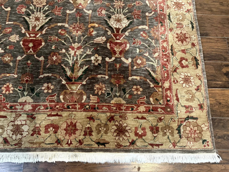Pak Persian Mahal Rug 6x9, Floral Handmade Wool Traditional Oriental Carpet by Jewel Rugs